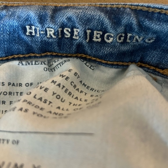 American Eagle Woman’s Jeans Super Stretch X Hi-Rise Jegging Sz 14R - Picture 3 of 12